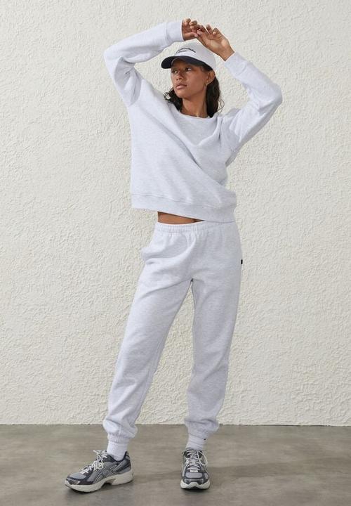 Cotton On - Plush essential crew jumper - cloudy grey marle
