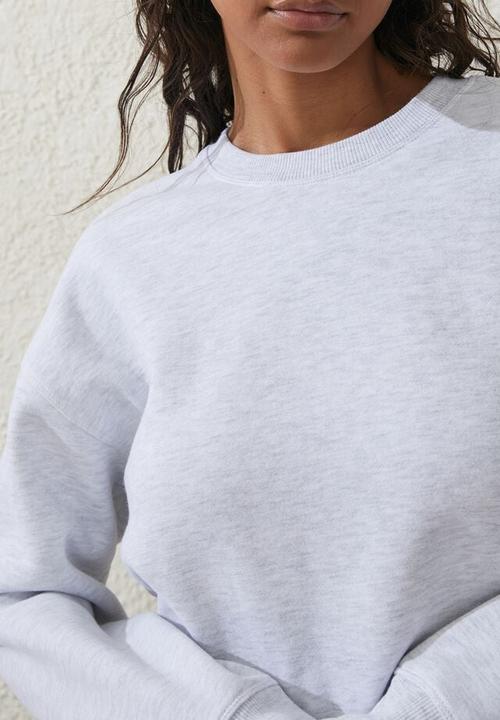 Cotton On - Plush essential crew jumper - cloudy grey marle