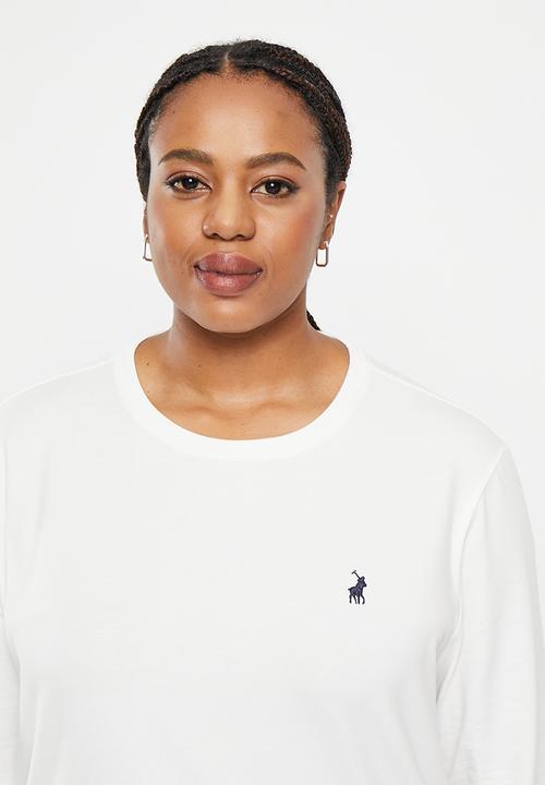 POLO - Plus wmn sml pony long sleeve t-shirt - ecru