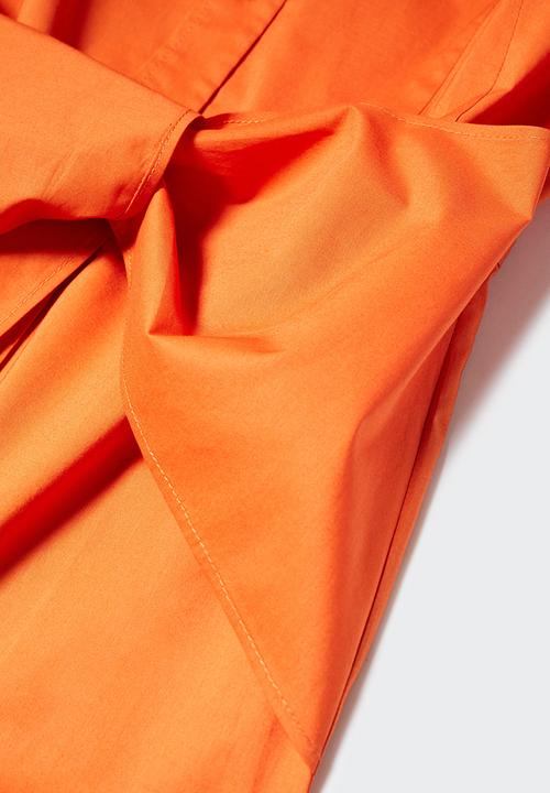 MANGO - Dress pop-h - orange
