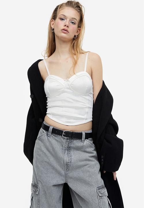 H&M - Bustier top - white