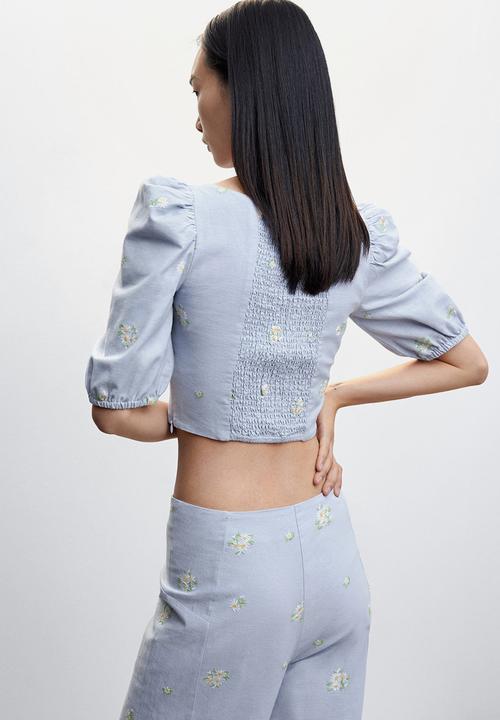 MANGO - Blouse daisy-h - light pastel blue