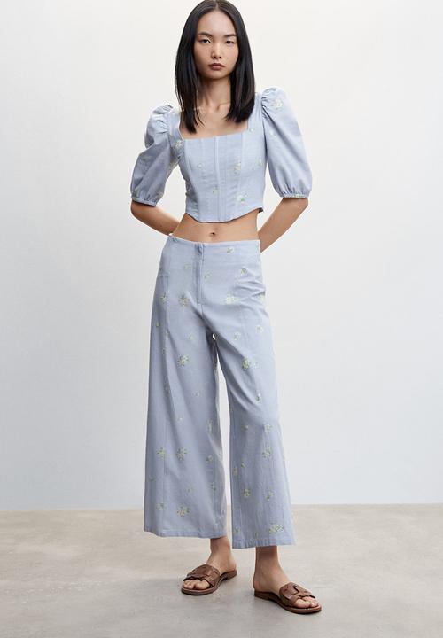 MANGO - Blouse daisy-h - light pastel blue
