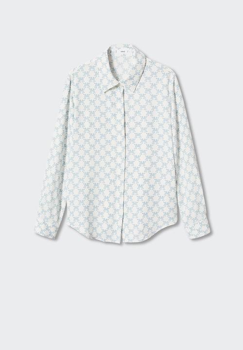 MANGO - Shirt basic - light pastel blue