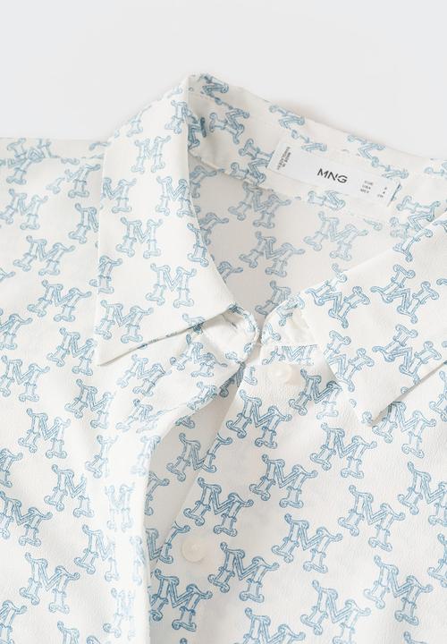 MANGO - Shirt basic - light pastel blue