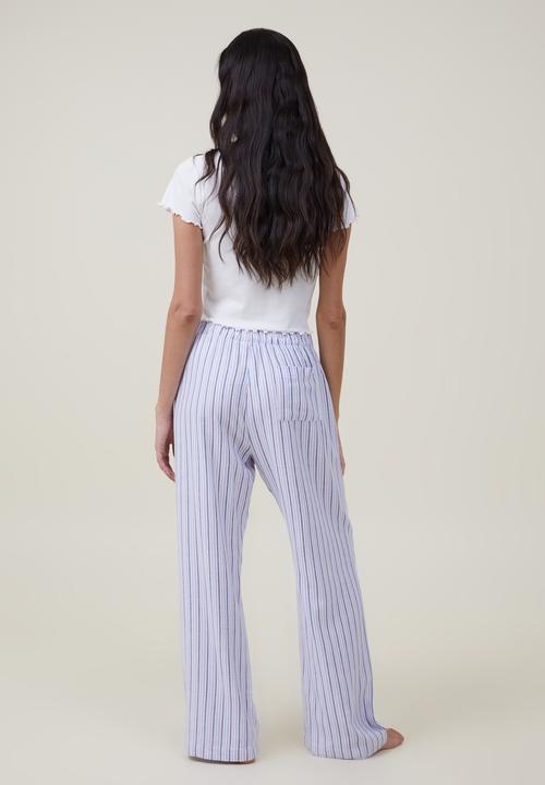 Cotton On - Flannel boyfriend boxer pant - ruby woven stripe