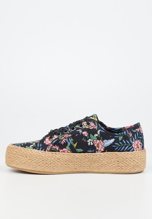 Miss Black - Quebec 11 espadrille sneaker - black