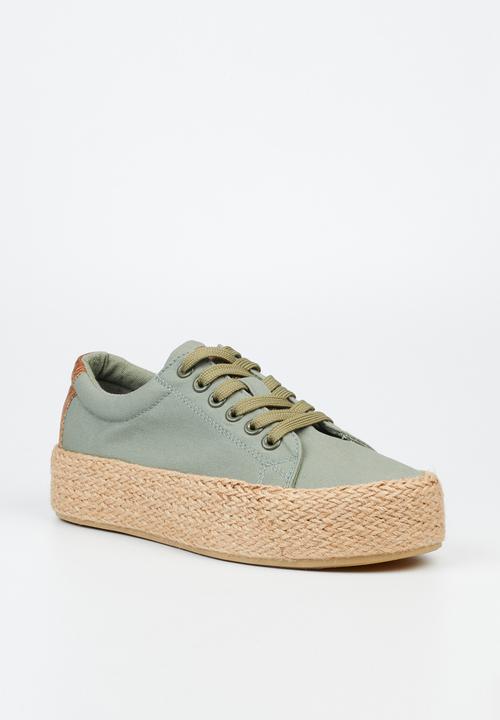 Miss Black - Quebec 8 espadrille sneaker - khaki