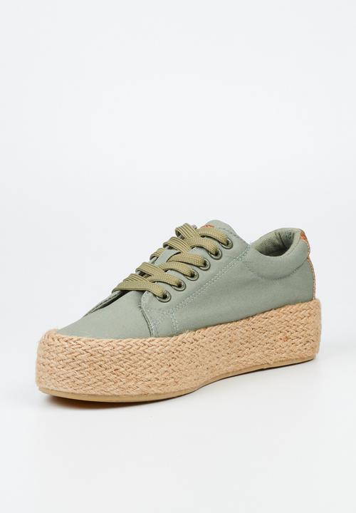 Miss Black - Quebec 8 espadrille sneaker - khaki