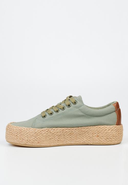 Miss Black - Quebec 8 espadrille sneaker - khaki