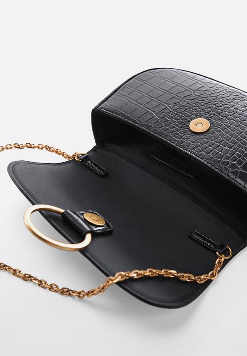 MANGO - Flap chain bag - black