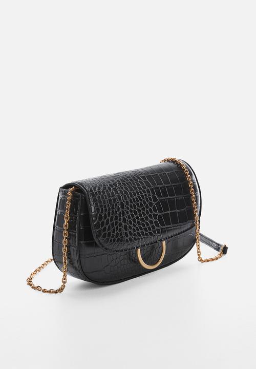 MANGO - Flap chain bag - black