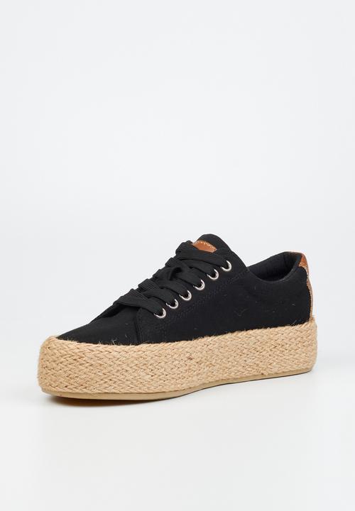 Miss Black - Quebec 8 espadrille sneaker - black