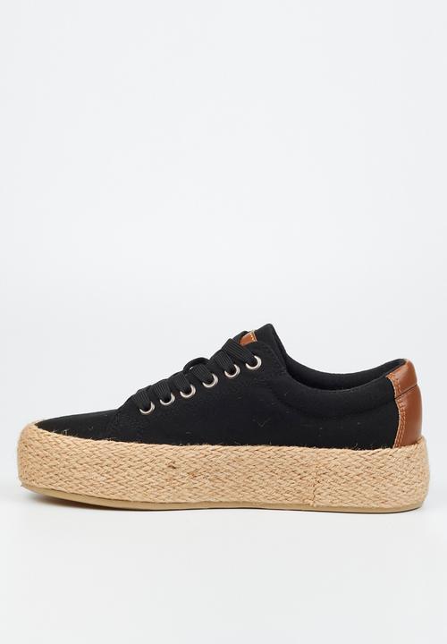 Miss Black - Quebec 8 espadrille sneaker - black