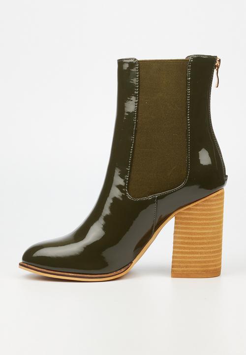 Miss Black - Mercer 1 ankle boot - olive