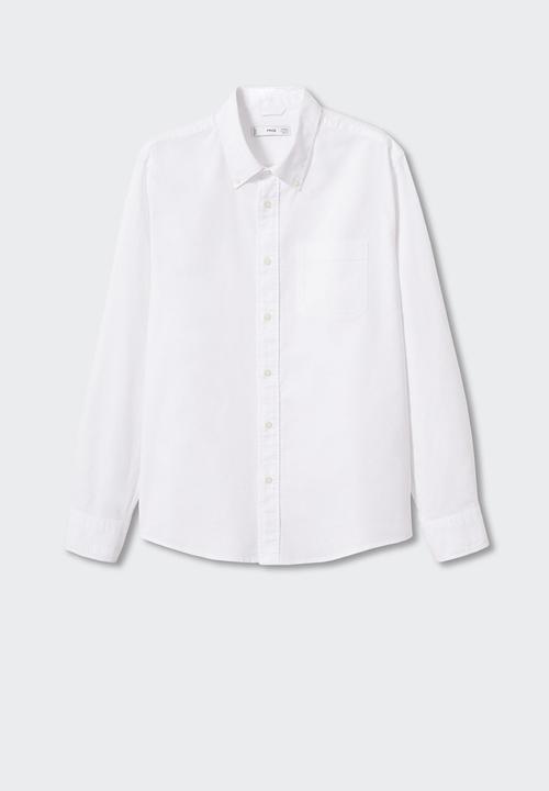 MANGO - Shirt oxford - white