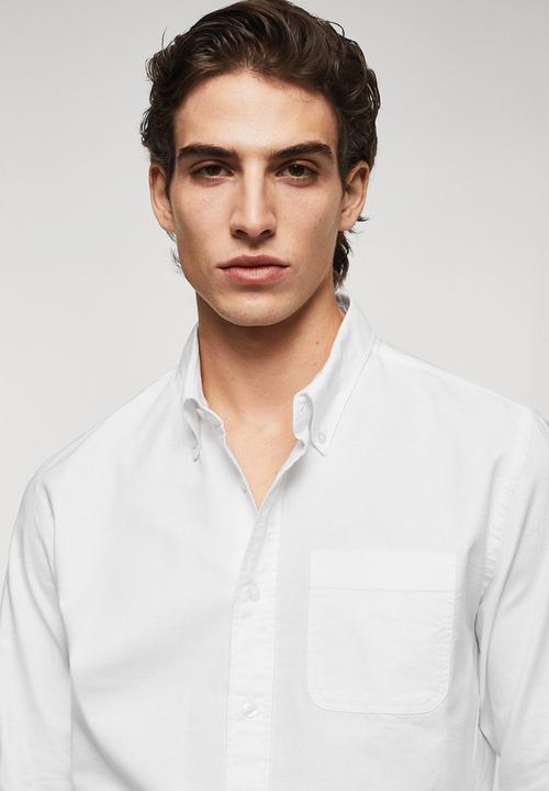 MANGO - Shirt oxford - white