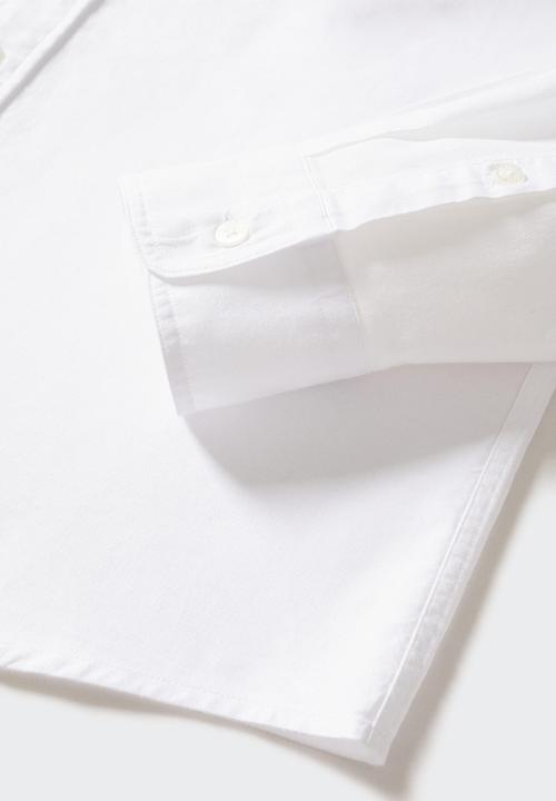 MANGO - Shirt oxford - white