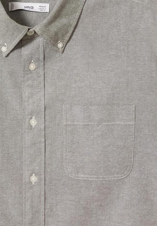 MANGO - Shirt oxford - khaki