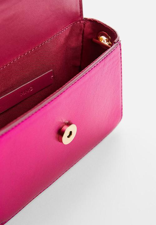 MANGO - Metallic chain bag - pink