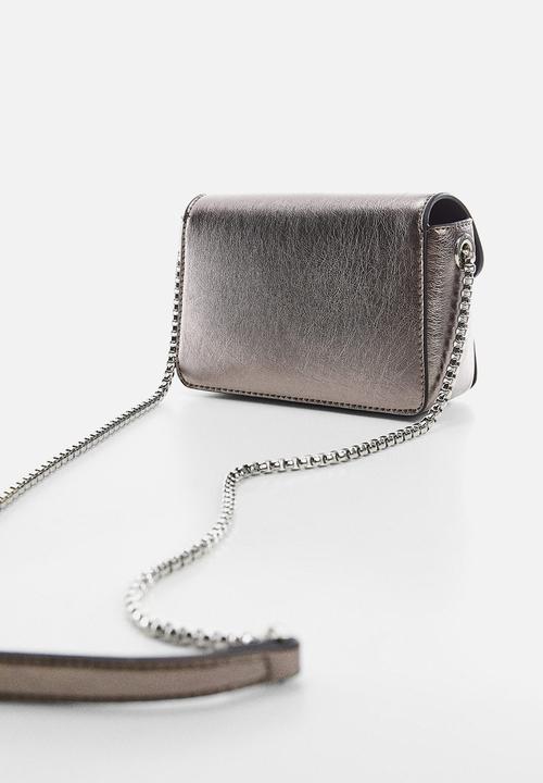 MANGO - Bag juanita - silver 