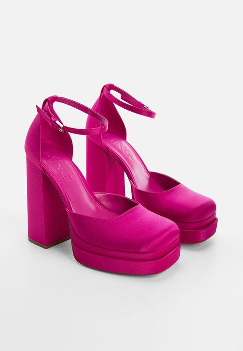 MANGO - Lua1 platform heel - bright pink