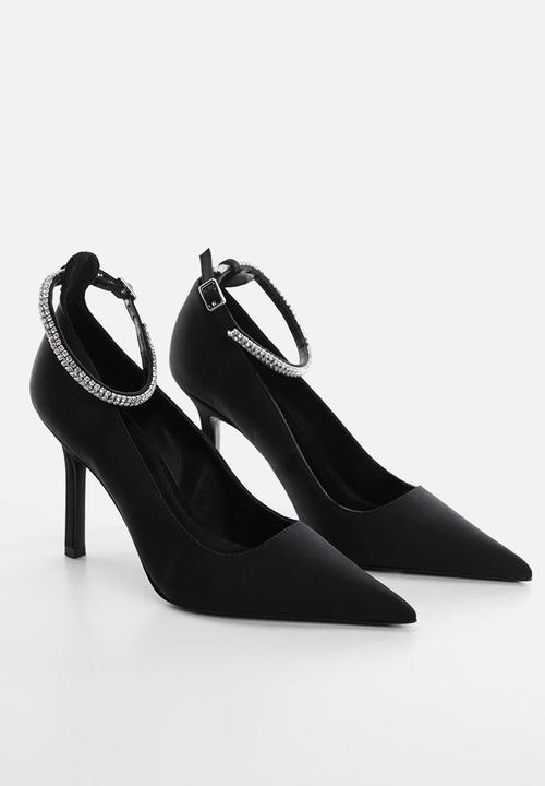 MANGO - Strass court heel - black