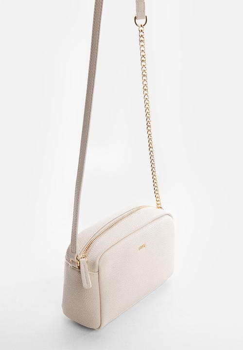 MANGO - Chain shoulder bag - off white