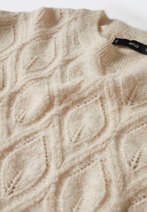 MANGO - Sweater florita - light beige