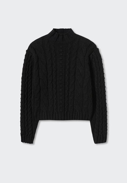 MANGO - Sweater boline - black
