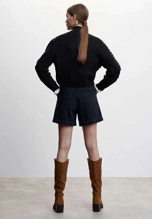 MANGO - Sweater boline - black