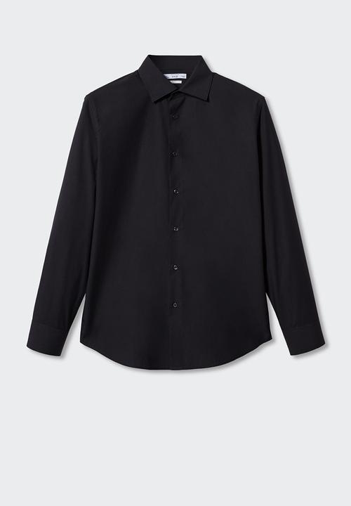 MANGO - Shirt emeritol - black