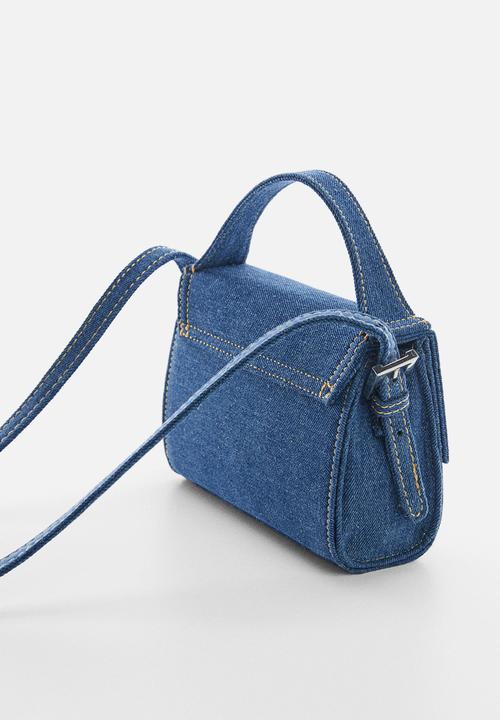 MANGO - Denim bag with long handle - blue