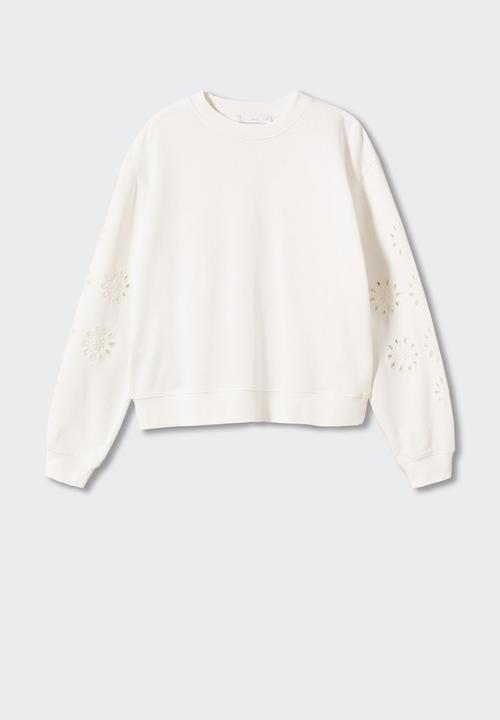 MANGO - Sweatshirt fiore-h - white