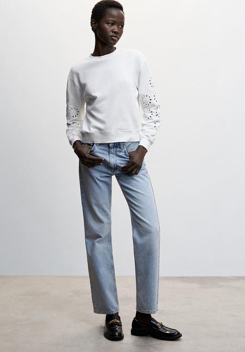 MANGO - Sweatshirt fiore-h - white