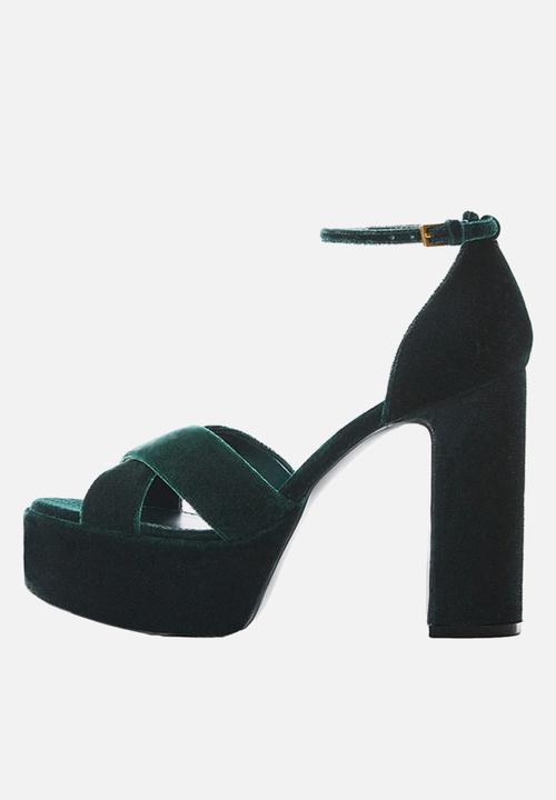 MANGO - Santa platform heel - green