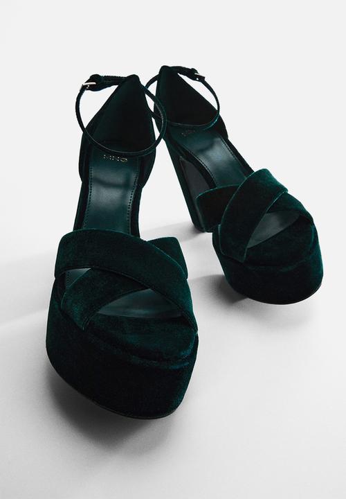 MANGO - Santa platform heel - green