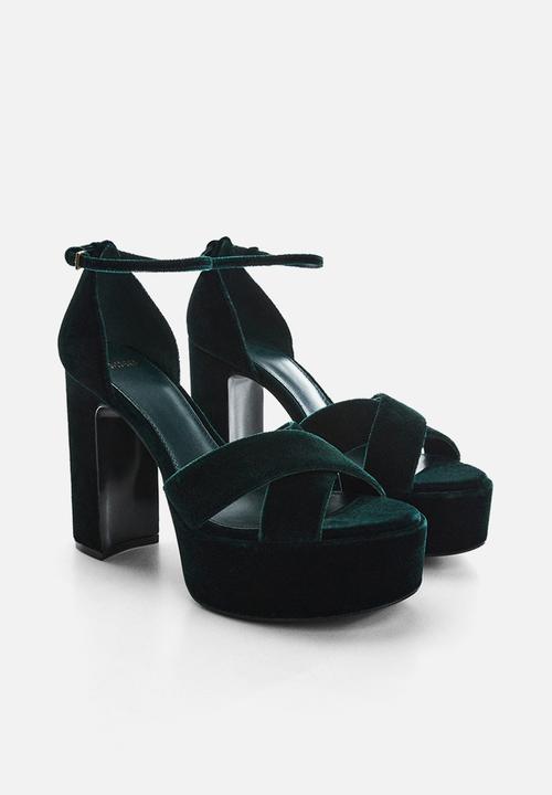 MANGO - Santa platform heel - green