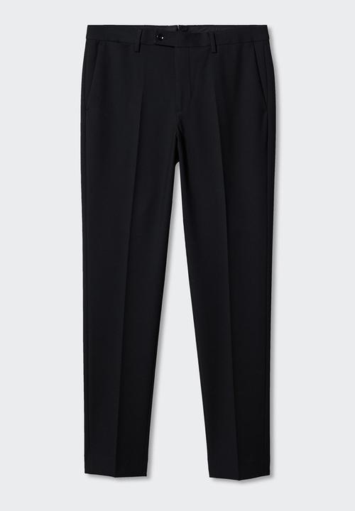 MANGO - Trousers boston - black