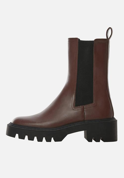 MANGO - Chela chelsea boot - dark red