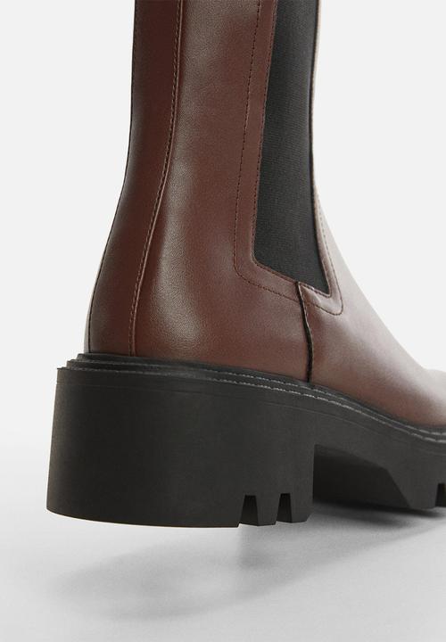 MANGO - Chela chelsea boot - dark red