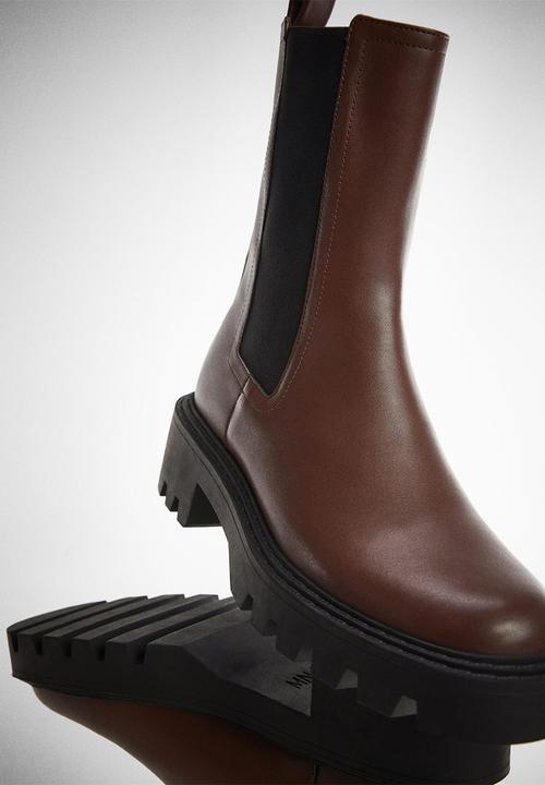 MANGO - Chela chelsea boot - dark red
