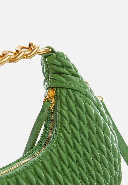 MANGO - Textured chain bag - green