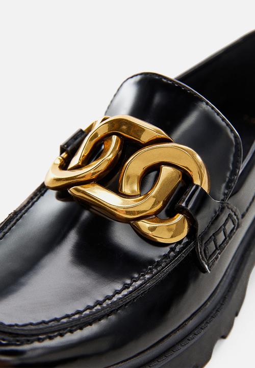 MANGO - Fau loafer - black