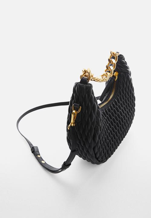 MANGO - Textured chain bag - black