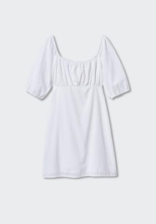 MANGO - Dress bordi-h - white