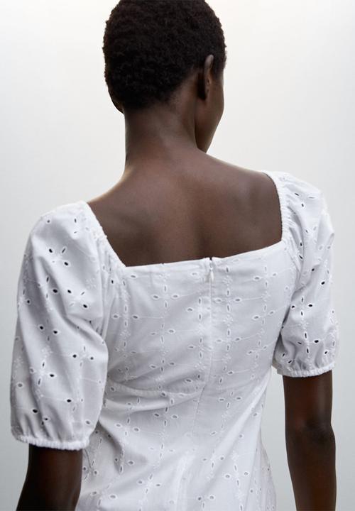 MANGO - Dress bordi-h - white
