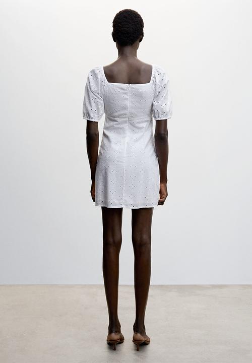 MANGO - Dress bordi-h - white
