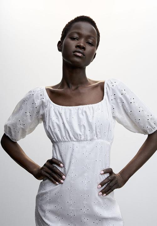 MANGO - Dress bordi-h - white