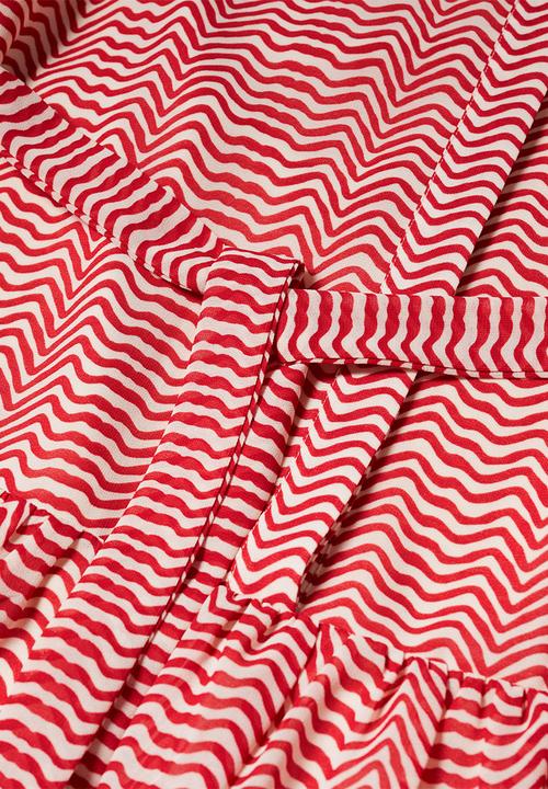 MANGO - Dress plis-h - red